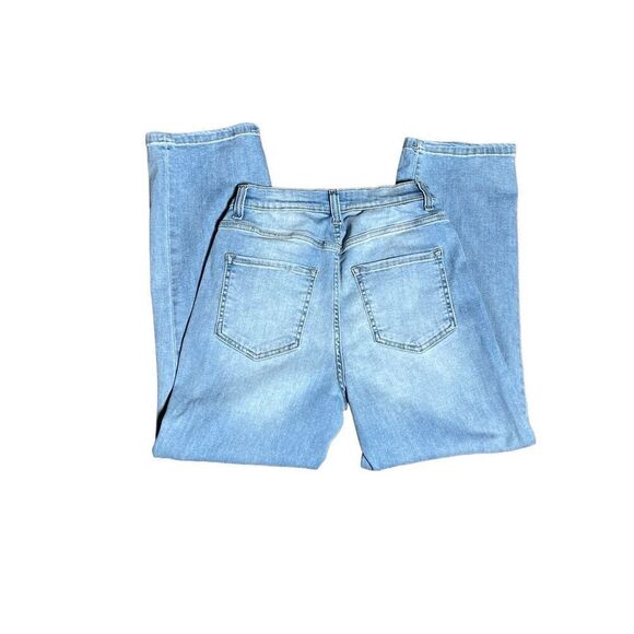 Poison Mushroom High Waist Wide Leg Baggy Distressed Jeans Size 26 - Picture 3 of 4